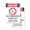 Signmission No Smoking Turn Off Ignition Danger Sign, Plastic, 7in W x 10in L, 2PK OS-2PACK-DS-P-710-V-1490 - alternate 1